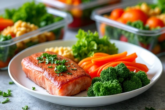 Healthy meal preparation showing nutritious food for male wellness